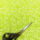 Mintás pamut jersey zöld / fehér 146 - 148 cm széles