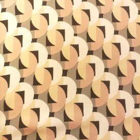   Mintás flokon púder / barack / fehér / fekete / szürke geometriai minta 138 - 140 cm széles