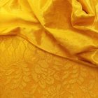 Egyszínű csipkés szatén okkersárga 140 - 142 cm