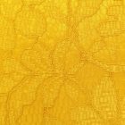 Egyszínű csipkés szatén okkersárga 140 - 142 cm