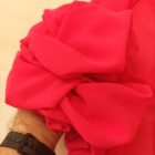 Egyszínű georgette muszlin málna 150 cm széles