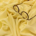 Egyszínű georgette muszlin napsárga 150 cm széles