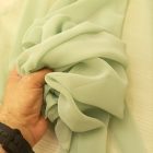 Egyszínű muszlin halvány zöld 142 - 144 cm széles