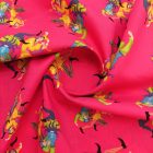 Mintás pamut vászon pink / sárga / zöld / kék bohócos minta 138 cm széles