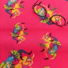 Mintás pamut vászon pink / sárga / zöld / kék bohócos minta 138 cm széles