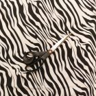 Mintás könnyű krepp jersey fekete / fehér zebra minta 148 - 150 cm széles