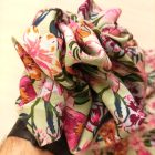 Mintás georgette muszlin virágos 140 cm széles