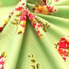 Mintás lenvászon -  pamut virágos minta 145 cm széles