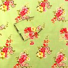 Mintás lenvászon -  pamut virágos minta 145 cm széles