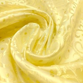    Jacquard mintás vászon szövet arany / sárga 150 cm széles