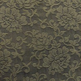 Hímzett sztreccs vászon keki zöld 148 - 150 cm