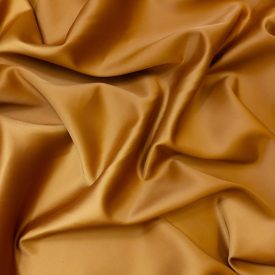 Ruha szatén óarany 145 - 150 cm széles 350 grammos