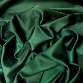 Ruha szatén sötétzöld 145 - 150 cm széles 350 grammos