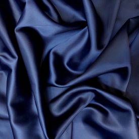 Ruha szatén sötétkék 145 - 150 cm széles 350 grammos