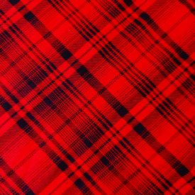 Mintás pamut vászon piros / fekete 156 - 158 cm széles
