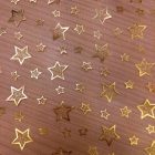 Organza óarany / ünnepi / csillag minta 150 cm széles