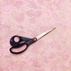 Csipke 3 dimenziós rózsaszín virág mintás 150 cm széles