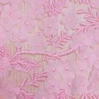 Csipke 3 dimenziós rózsaszín virág mintás 150 cm széles