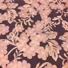 Csipke 3 dimenziós barack színű virág mintás 150 cm széles