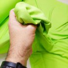 Egyszínű viszkóz jersey élénk zöld 180 cm széles