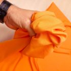 Egyszínű viszkóz jersey narancssárga 180 cm széles