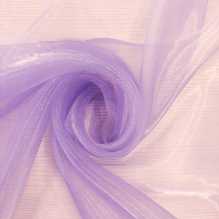 Organza halvány kékes lila 150 cm széles