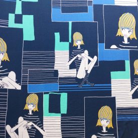 Mintás viscose jersey 145 cm széles