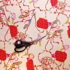 Mintás viszkóz jersey 150 cm széles