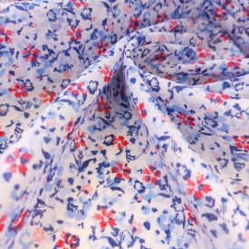 Voál  virág mintás 152 - 154 cm széles